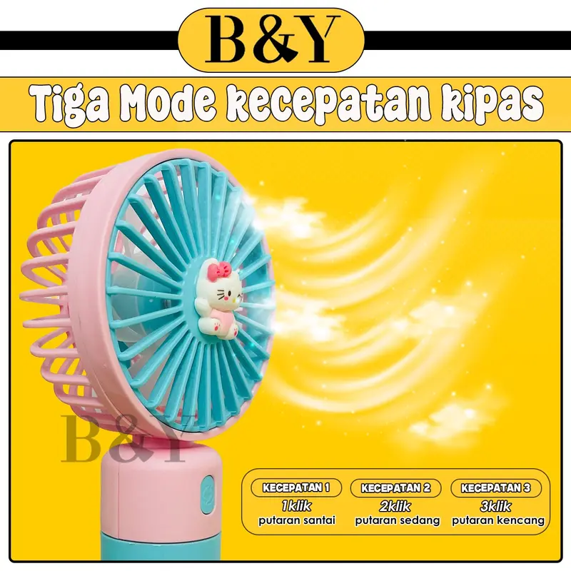 Kipas Angin Portable SANRIO USB Fan Mini 6