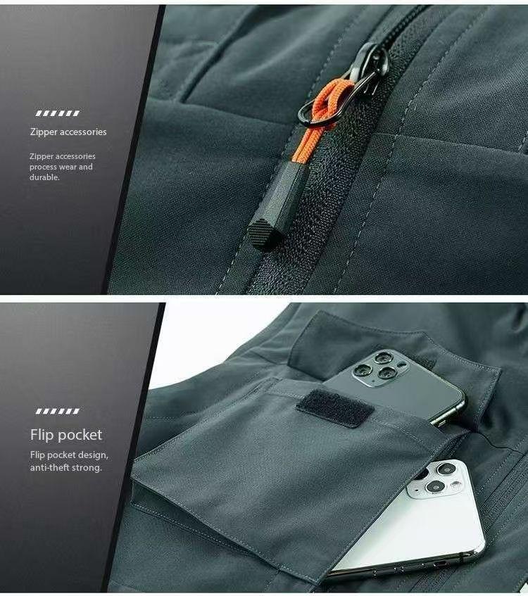 Product Introduction of Áo Vest Nam, Hàng Mới Về, Thích Hợp Cho Mùa Xuân Và Mùa Thu, Thể Thao Giải Trí Ngoài Trời, Dáng Rộng Và Ngoại Cỡ, Áo Khoác Câu Cá, [Afewf] Menswear 13