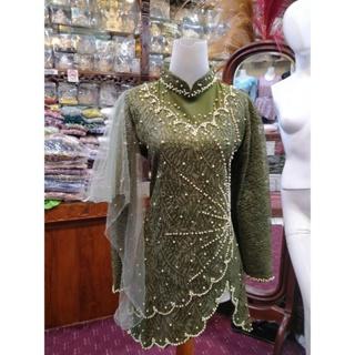 Kebaya Atasan Wisuda Karina Mutiara Tanam Lace Full Puring Kondangan 5