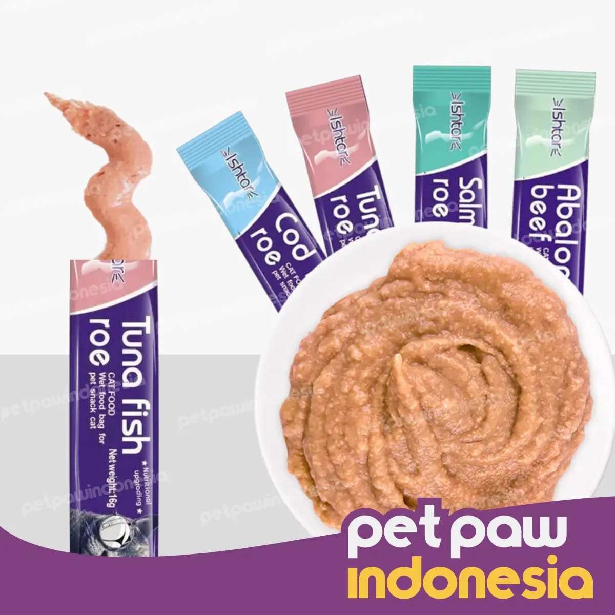 Snack Cemilan Kucing Creamy Treats Cat Ishtar 15gr