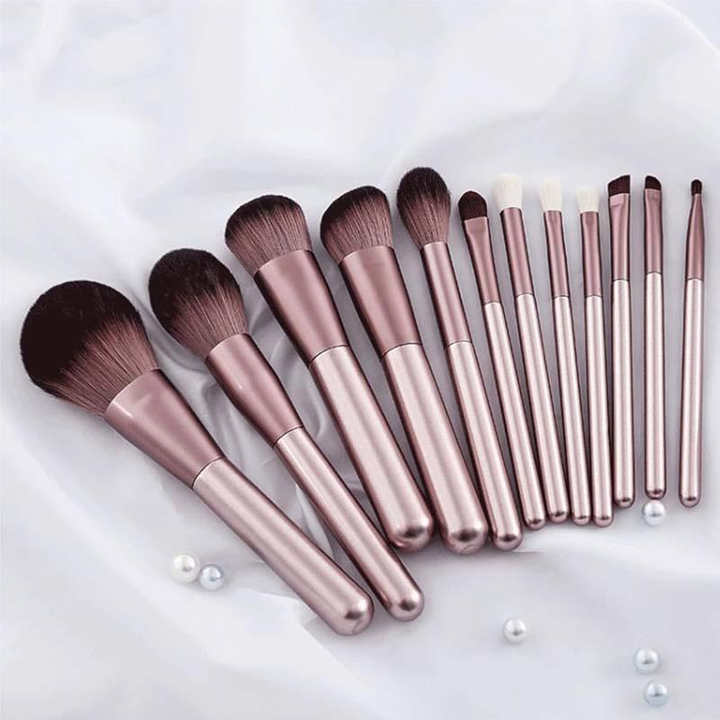 Bộ Cọ Trang Điểm, 12 Cái / bộ, Chuyên Nghiệp, Cho Phấn Phủ, Phấn Má Hồng Và Kem Che Khuyết Điểm, Tiện Lợi, Cọ Đánh Phấn Mắt, Đi Kèm Với Túi Cọ Trang Điểm, Dụng Cụ Làm Đẹp