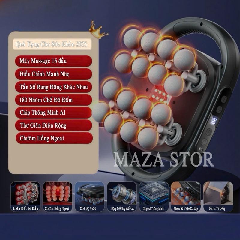 [tặng củ+cap sạc cho 12-16 đầu ] MÁY MASSAGE CẦM TAY, MASSAGE TOÀN THÂN THẾ HỆ MỚI.