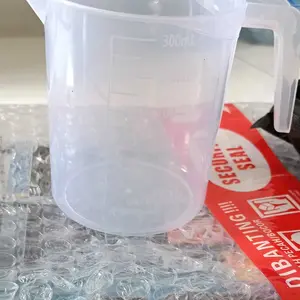 Gelas Takar Ukur 100ml 300ml 500ml 1000ml Gelas Ukur Plastik Bening Gelas Air Susu Tepung TEBAL Gelas Ukur Cone Kerucut Bulat