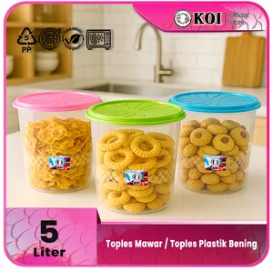 3pcs Toples Bening | Toples Mawar Anti Pecah Ukuran 5 Liter Harga grosir