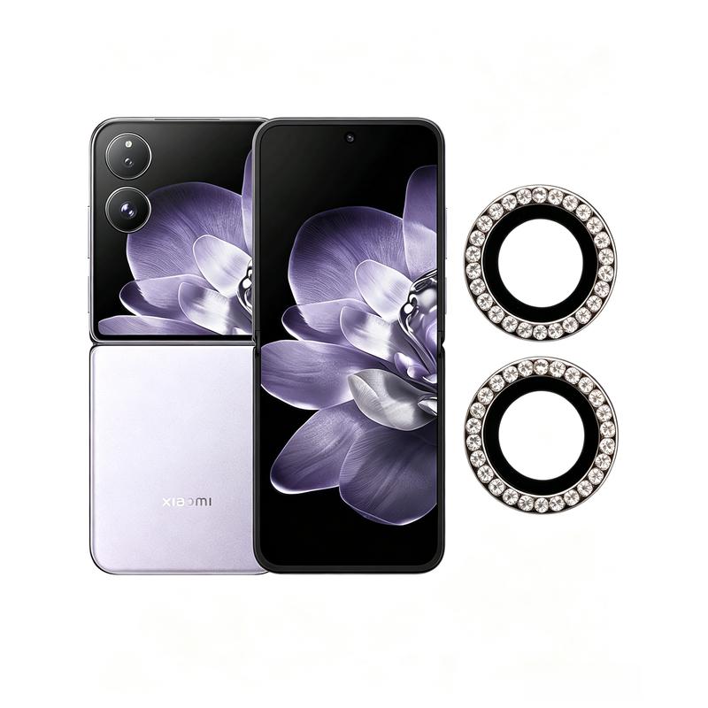 Miếng dán ống kính máy ảnh họa tiết kim cương kim loại cho XIAOMI MIX FLIP, vòng bảo vệ ống kính máy ảnh, miếng dán kính cường lực