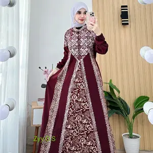 Gamis Motif Terbaru Rayon TWIIL Busui Gamis Tebal Adem Wanita