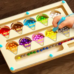 Toys Mainan Edukasi Anak Papan Berhitung Magnetic Color Classification Maze Mainan Mainan Sorting Warna Magnet Kayu Pengenalan Warna Jumlah berhitung Wooden Magnetic Counting