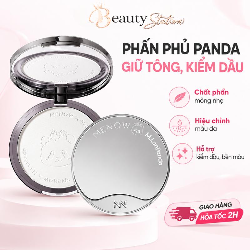 Phấn Phủ MENOW Menglan Panda Kiềm Dầu Giữ Tone Velvet Mist Complexion Powder 21g