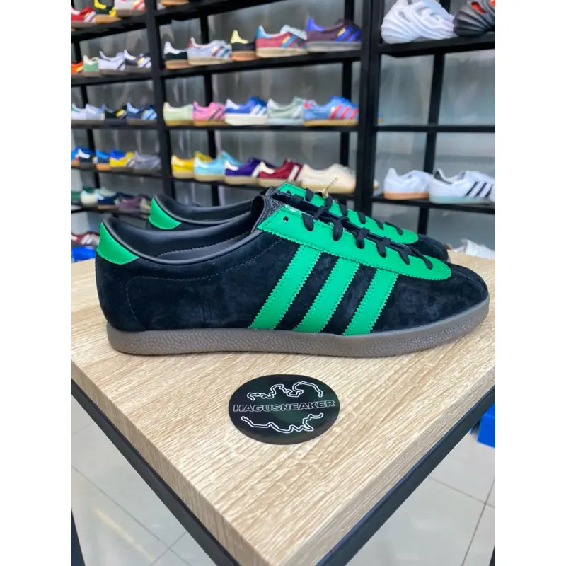 [HAGUSNEAKER] LONDON BLACK/GREEN IE0826 0