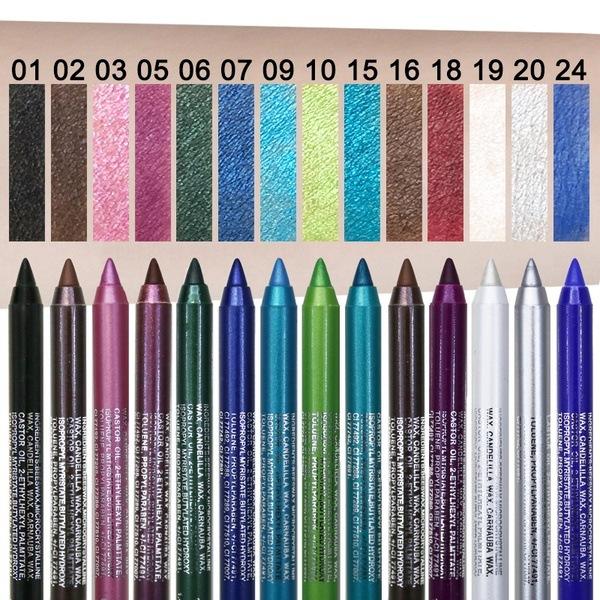 Product Introduction of 14 color color eyeliner gel pen Pearl eye shadow pen waterproof and non smudging 11