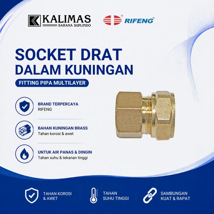 Gambar Socket Drat Dalam (RIFENG) d. 1" x 3/4" - Female Union S2025 X 3/4 "F dari kalimas.online Kota Administrasi Jakarta Pusat Tokopedia