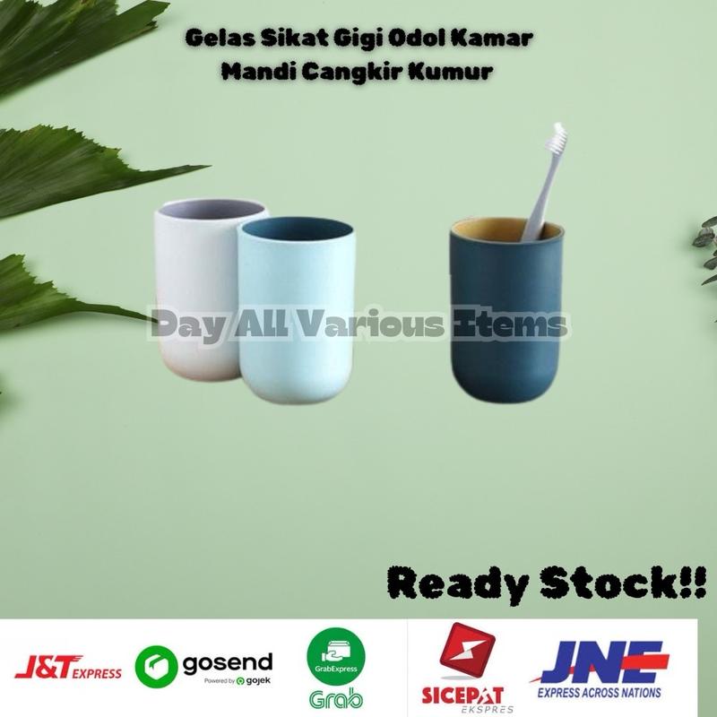 ￼Gelas Sikat Gigi Odol Kamar Mandi Cangkir Kumur Wadah Serbaguna Murah 0