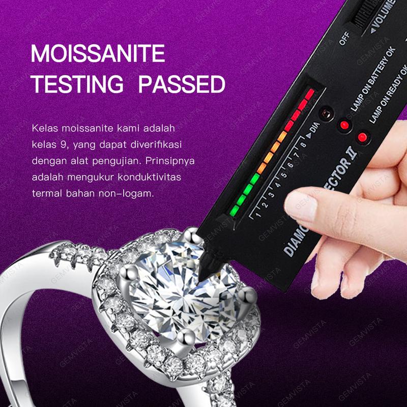 Product Introduction of [PROMO LIVE]-MR29 Moissanite Cincin Wanita Keren Dengan Sertifikat GRA Dan COD Garansi 1 Tahun Desain Mewah Elegan Simpel Asli For Gift bday birthday Set Hadiah Pasangan Cewe Wanita Perempuan Cowo Pria Laki laki Cincin Couple Free Box MR29 0