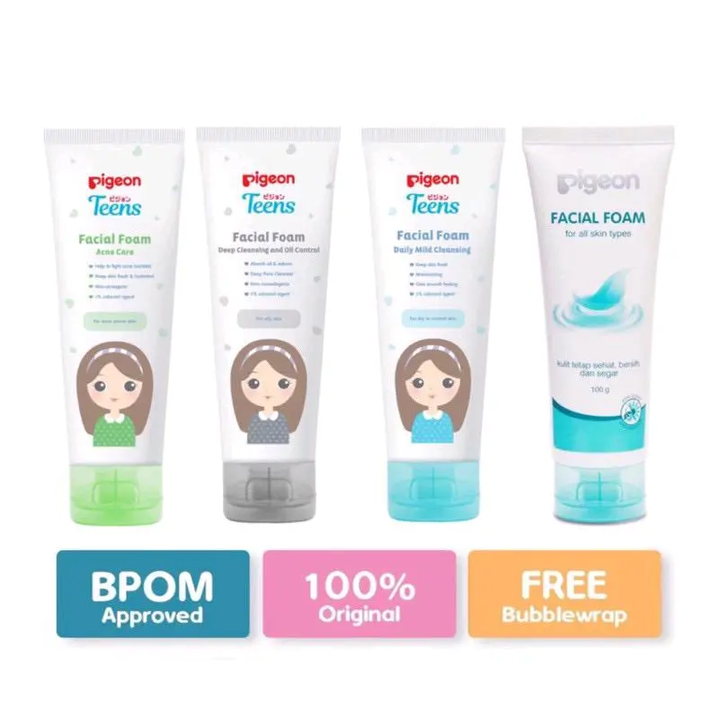PIGEON TEENS Pembersih Wajah Sabun Remaja Daily Mild | Acne Care | Deep Cleansing 40 ml / 100 ml