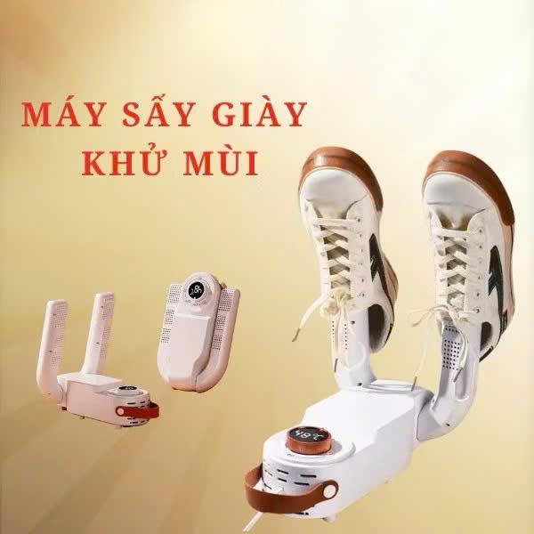 Máy sấy giầy dép, khử mùi hôi, tia ánh sáng xanh kháng khuẩn khử mùi giúp giầy dép khô ráo vào mùa mưa