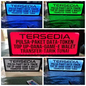 Lampu tulisan rgb neon box cocok untuk usaha konter