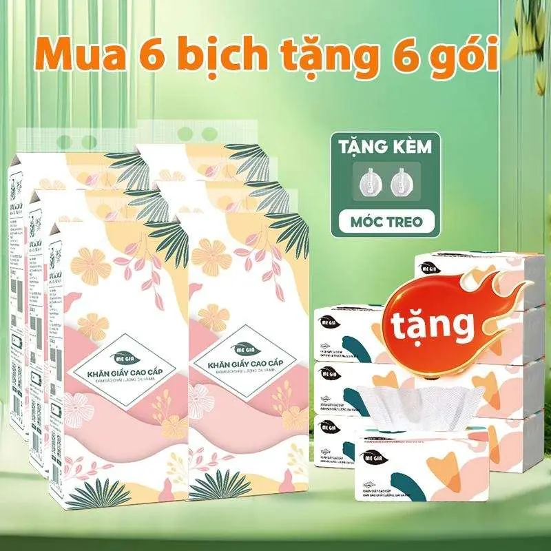 【CLEVER MOM-Mua 6 bịch tặng 6 gói】 Giấy Ăn rút 1100 TỜ 5 Lớp ，130*175mm Giấy Vệ Sinh thành phần bột gỗ mềm mạiKhăn Giấy Ăn Giấy Treo Tường khăn giấy rút treo tường 4 Lớp Mềm Mịn, Siêu Dai, Thấm Hút Tốt, Tiện Lợi, Giấy Vệ Sinh ,thành phần bột gỗGiấy