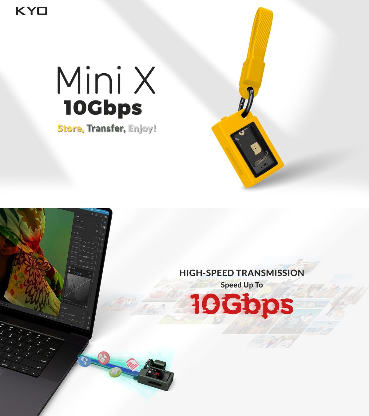 Jual KYO Mini X 10Gbps Portable SSD Enclosure With Active Cooling Fan M ...