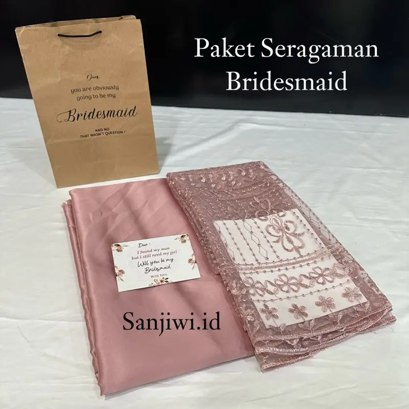 Paket Seragaman Bridesmaid / Paket Seragaman Tile Etnik Sapto dan Satin Velvet Premium / Paket Bridesmaid Murah / Kain Bridesmaid