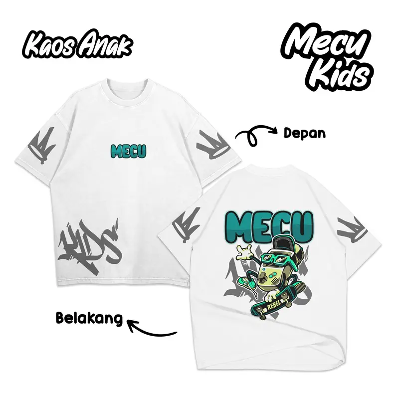 Himoku joy skate Kaos Distro Anak Laki Laki Perempuan 4 5 6 7 8 9 10 11 12 Tahun Katun Combed 7