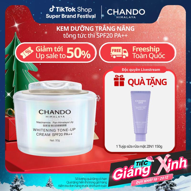 EX - CHU THANH HUYỀN Kem Hỗ trợ Dưỡng trắng Nâng tông tức thì SPF20 PA++ 50g Chando Himalaya