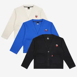 Verticalgoods | Waffle Boxy Crop Unisex Cardigan