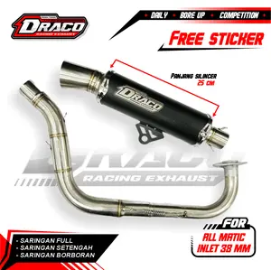Knalpot Racing Original Draco Exhaust Coating Fullset Foto Motor Motorcycle