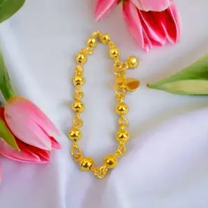 gelang tangan wanita motif bola bola terbaru Emas Perak Kulit Perhiasan - DI JAMIN ANTI LUNTUR ANTI KARAT