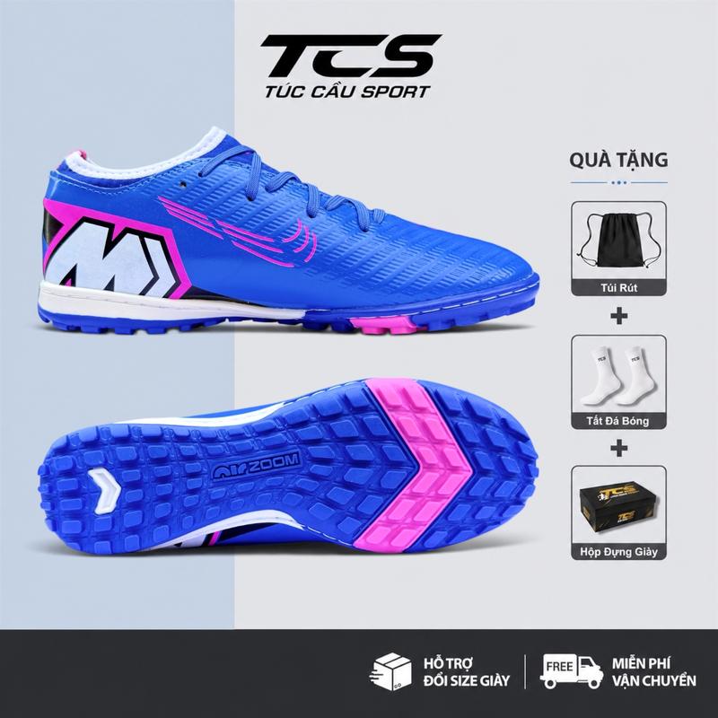 [DEAL HOT] Giày Đá Bóng Vapor 16 Elite VN Đế Đệm AirZoom Êm Ái, Bám Sân Tốt, Cổ Lửng Ôm Chân, Khâu Full Đế (Tặng kèm: Tất + Túi rút + Hộp đựng giày)