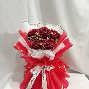 Bouquet Bunga Mawar Satin