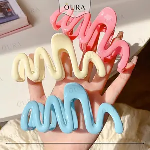 Jedai Rambut Besar Wave Gelombang 11 CM Jepitan Glossy Korean Aesthetic