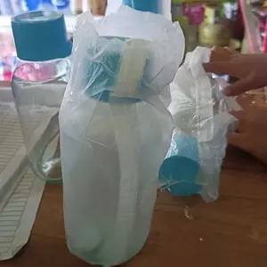 Botol Minum Plastik Anak BPA Free 350ml Bottle Bless Luck Terbaru Free Tali - Kitchenware, Water