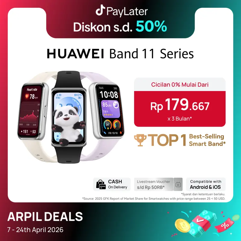 【TOP 1 BEST SELLING】HUAWEI Band 11 Series | 1.62”AMOLED Display | Enhanced Sleep Tracking | Heart Health Management | Smartwatch-like | Android & iOS