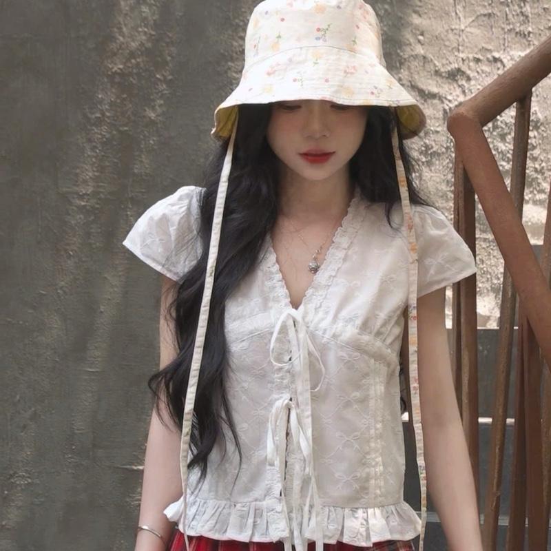 [SMOR ROOM] Áo sơ mi nữ mùa hè buộc dây NAO