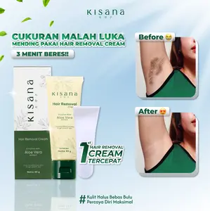 Kisana Hair Removal Cream Perontok Bulu Extract Aloe Vera 30gr