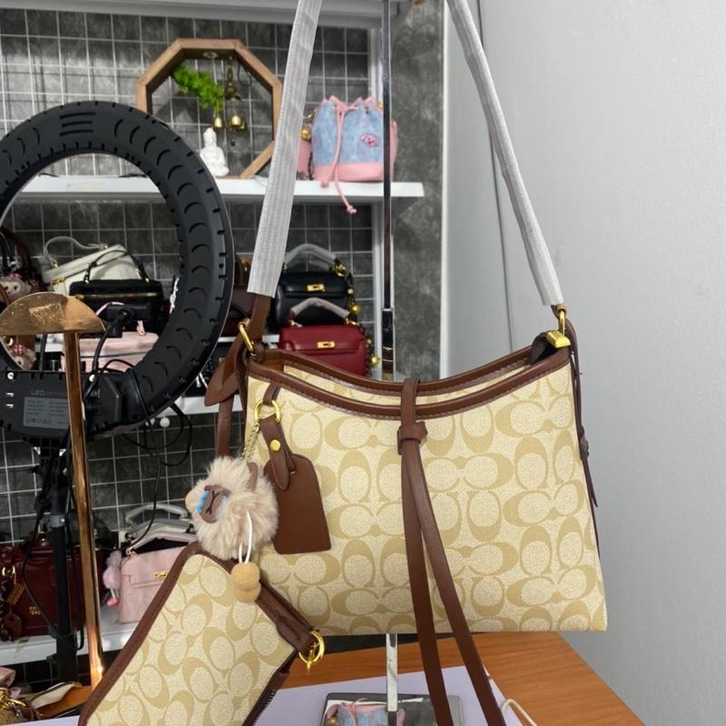 [Tặng ví và gấu] Túi xách nữ đeo vai bản to  chất da mềm hoa tiết ô S868