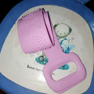 UNIQSOO Sikat Punggung Silikon Shower Puff Spons Bath Mandi Scrub Alat Gosok Badan Scrubber Silicone XY001