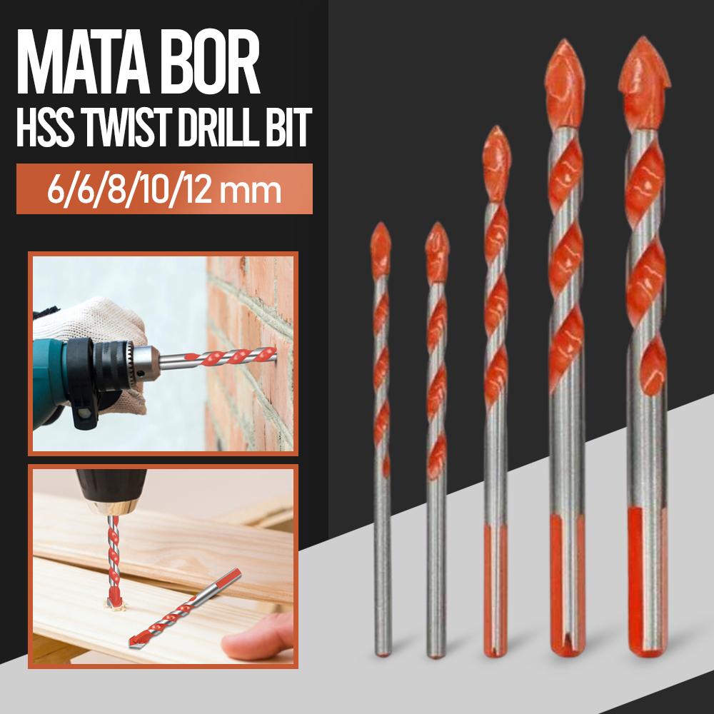 Balight Mata Bor HSS Twist Drill Bit 6-12mm 5 PCS - BA-H21