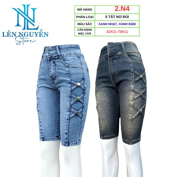 2.N4 [ Lên Nguyễn Store ] Quần Jean (Bò) Nữ Ngố 5 Tất Dài 50-53cm, Size 40kg-80kg, Thiết Kế Thêu, Màu Xám, Xanh, Lưng Cao 2 Nút, Ống Ôm, Co Giãn, Mền Mịn, Bigsize, Hotgirl, Mang Phong Cách Năng Động, Trẻ Trung, Tự Tin, Dễ Phối Đồ, Skinny. Women Pants