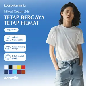 KPM Apparel Kaos Ecotton Reguler Size Dewasa Kaos Polos Lengan Pendek
