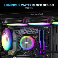 Gambar CPU COOLER DARKFLASH AQUAGLOW DG360 ARGB - 360mm AIO Liquid Cooler dari Techno Computer Bali Kota Denpasar 5 Tokopedia