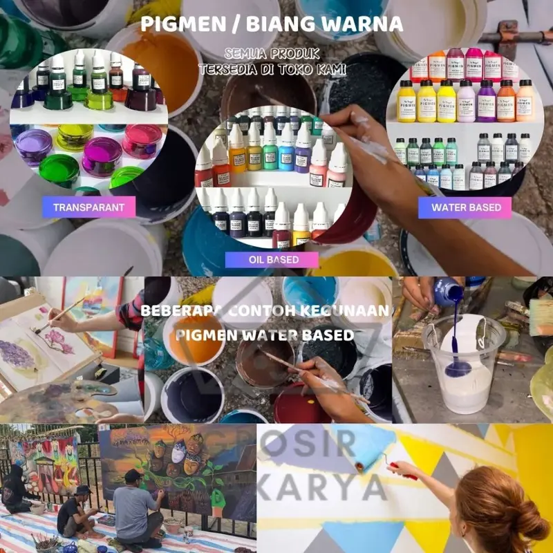 PIGMEN MINI 12gr SEMUA WARNA All Varian Pewarna Sablon Cat Pigment Warna Warni Color Stabilo Waterbased Tie Dye Pigment Cairan Paint Kerajinan Prakarya Murah Termurah Kualitas Terbaik Pewarna Ekonomis Perlengkapan Gambar Mewarna Lukis Craft 1