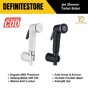 Jet Shower Closet Bidet Jet Washer Kepala Jet Shower Semprotan Toilet Bidet Kloset Selang Keran Hitam ABS Premium 1/2 Inch Murah Bagus Komplit bidets toilets duduk