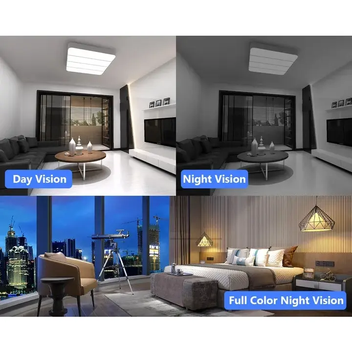 EYESEC CCTV Outdoor WiFi 8MP Dual Lens Waterproof IP Camera 360° PTZ Kamera HP Jarak Jauh Garansi 1 Tahun Golden Compass 7