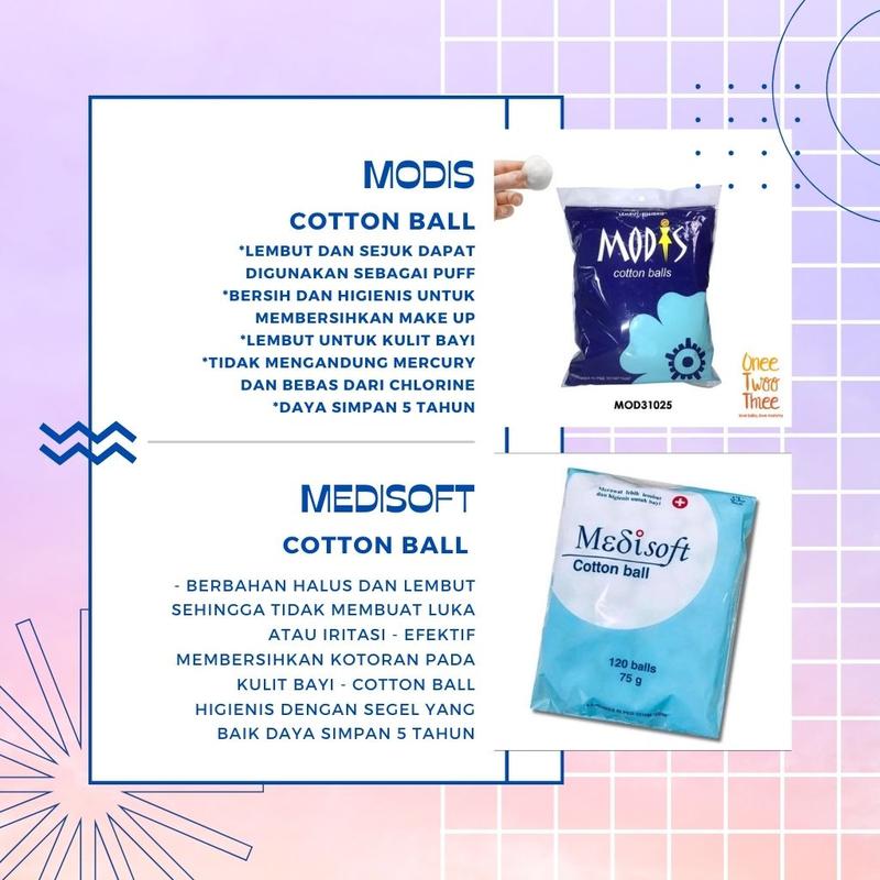 Cotton Ball Modis Kapas Bayi Baru Lahir Kapas Newborn Kapas Pembersih Popok - READY MANADO 0