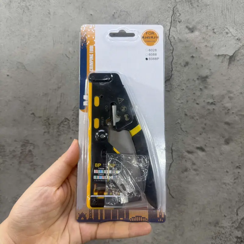 Combo Kìm 6088P model mới + 100 Hạt Mạng Xuyên Thấu (bấm cả hạt thường và xuyên thấu) 1