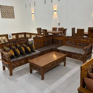 Kursi sudut bagong ukir full  kayu jati 100%