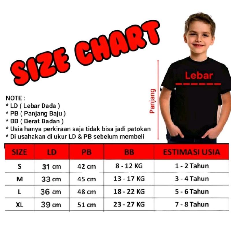 baju distro anak laki laki free fire untuk anak usia 1-8 tahun bahan katun kombet 30s baju  youngster  ff Fashion 6