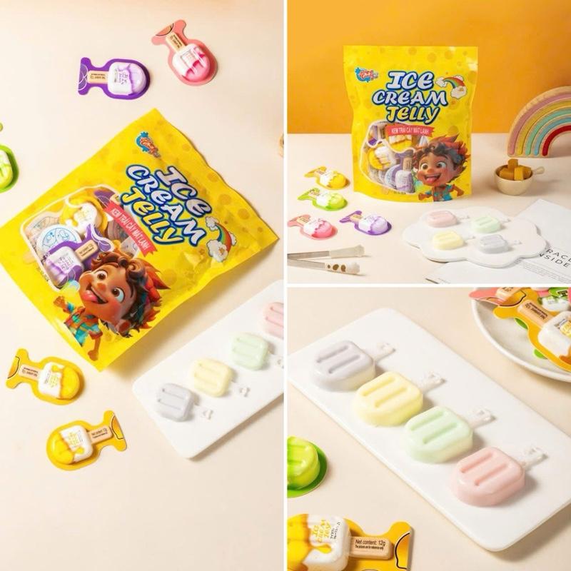 ( COMBO 3 GÓI+ QUÀ TẶNG) THẠCH KEM LẠNH TRÁI CÂY MY CANDY VIỆT NAM ( 60-65 que)