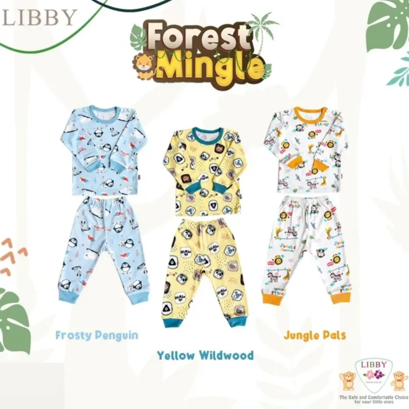 Setelan Libby PANJANG , setelan CPR , setelan PENDEK kancing pundak size S M L XL ( 1 SET ISI 3 STEL ) Parsel Bayi Katun 3